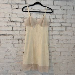 Vintage Vanity Fair Sheer Floral Lace and Nylon Slip Chemise Lingerie